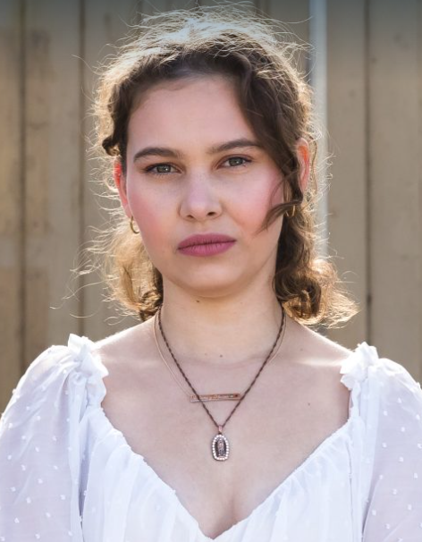 Portrait of a dark haired young woman