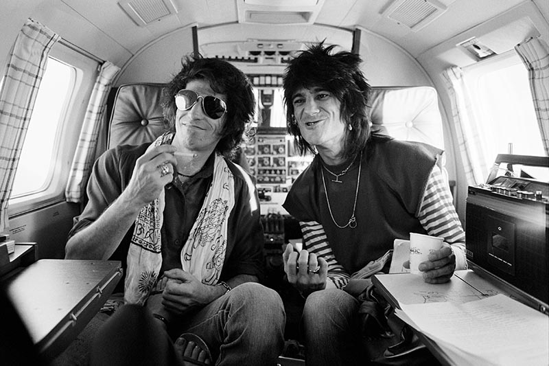 The Rolling Stones' Keith Richards and Ron Wood  by Henry Diltz