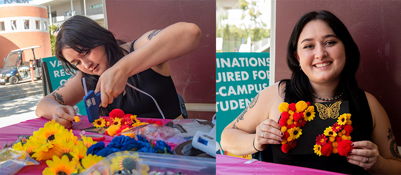 Student decorates her grad cap