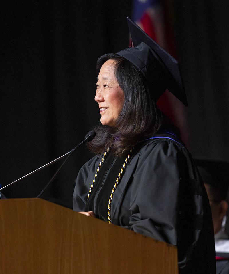 Audrey Yamagata-Noji at graduation