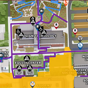 Map showing detour 