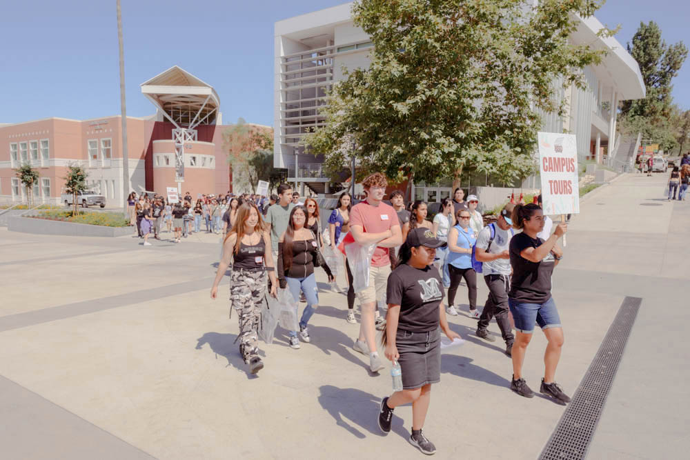 Students tour campus