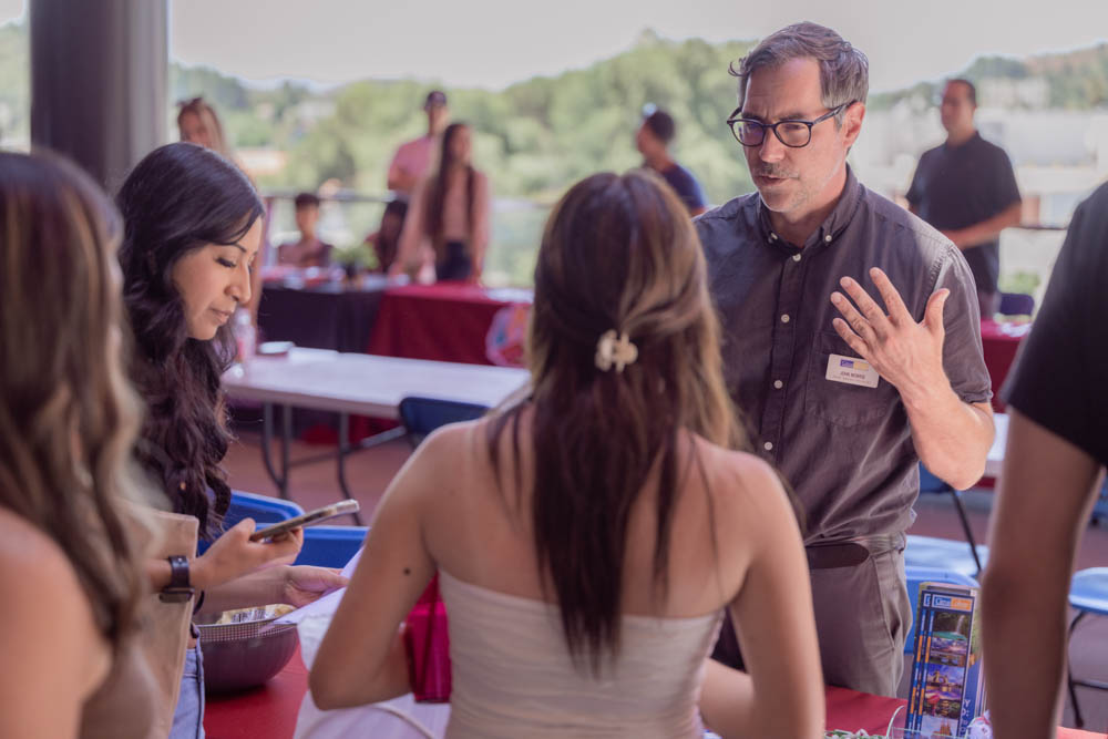 The study abroad program is explained to students