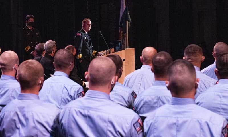 Chief Atkinson addresses the grads