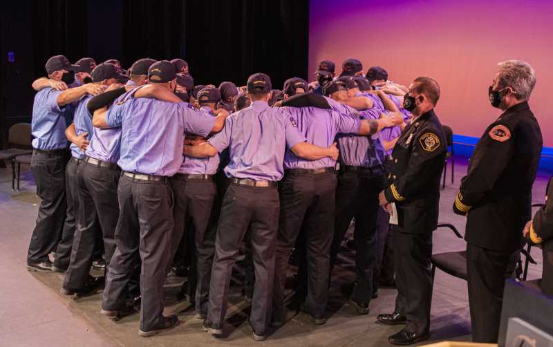 Fire grad huddle