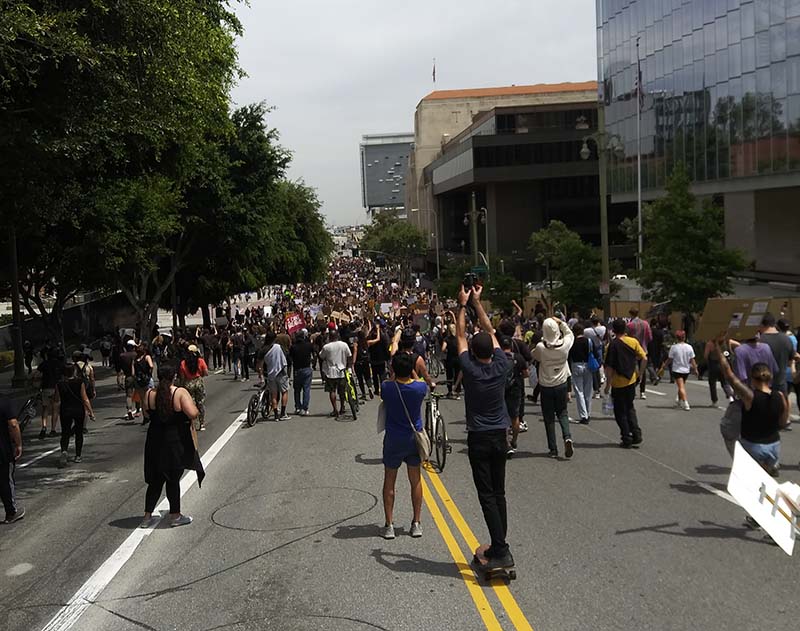 George Floyd protest in Downtown LA