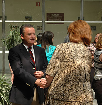 Mike Gregoryk at his welcome reception in 2005