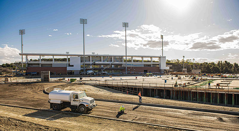 More Construction of new Hilmer Lodge Stadium