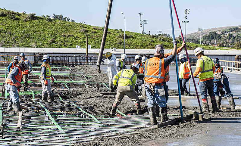 Concrete pour