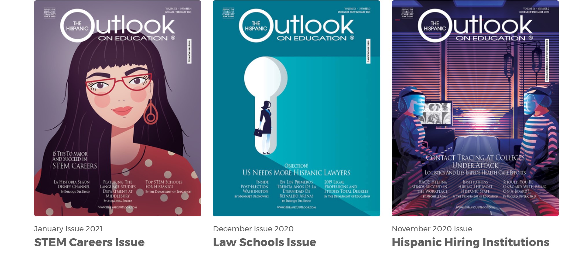 Hispanic Outlook on higher Education magazine