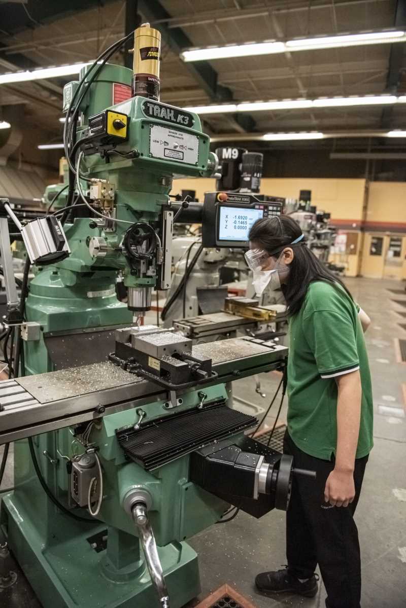 Student uses donated Trak machine