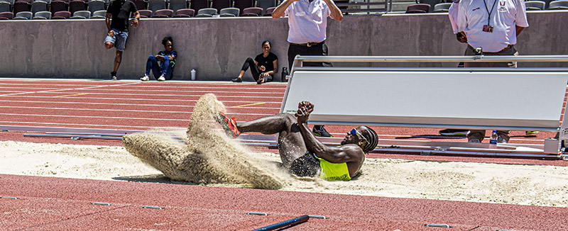 Omar Craddock in the Triple Jump