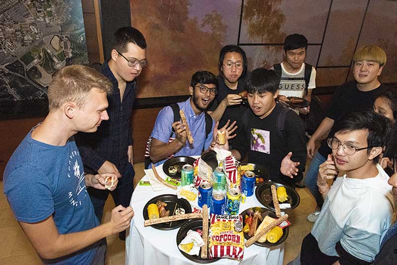 International students enjoying the carnival