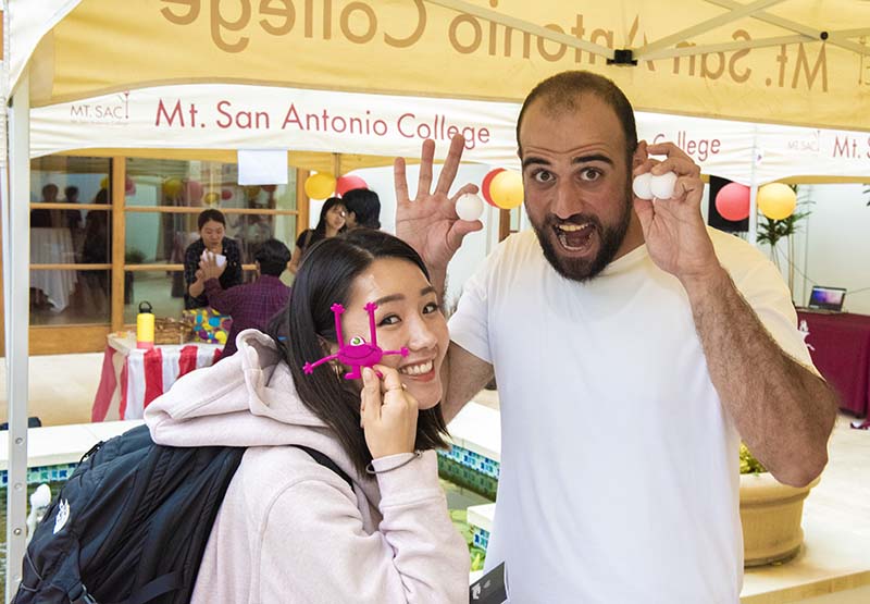 Students having fun at the carnival