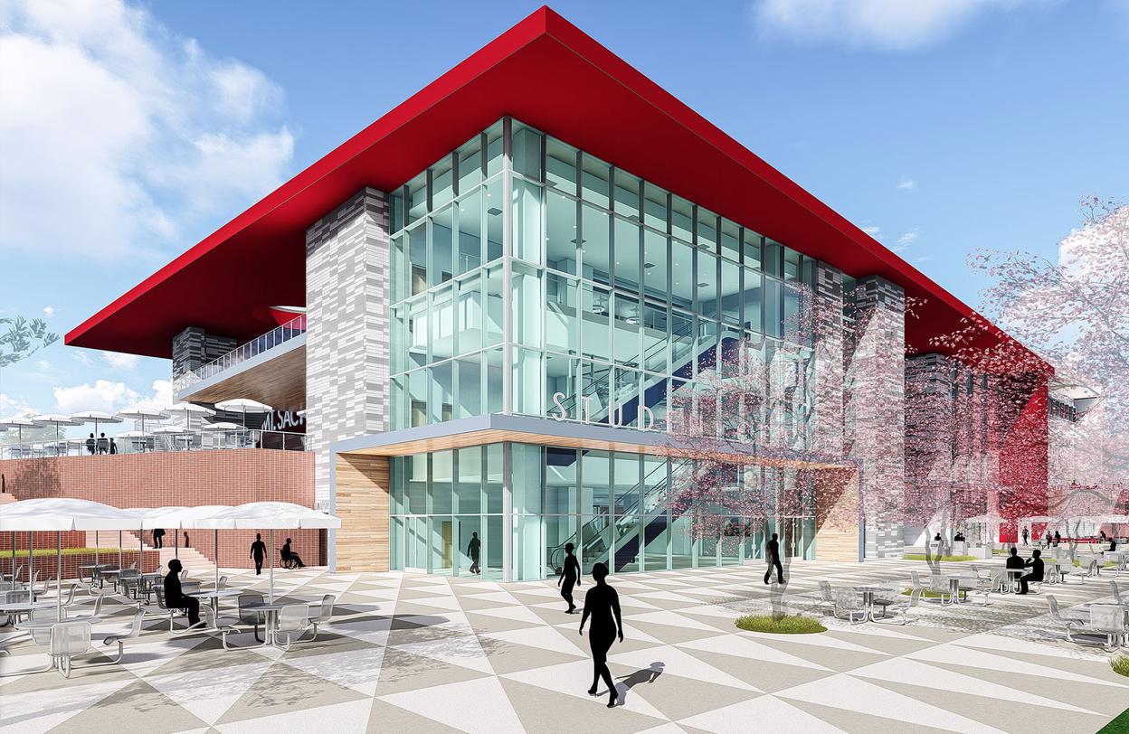 Rendering of new student center