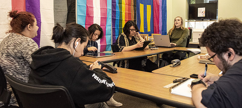 Students at Pride Center