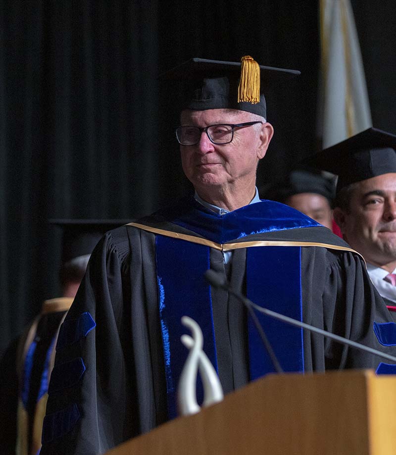 Dr. Scroggins at graduation