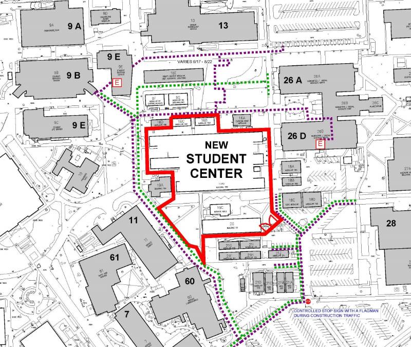 Map of construction area