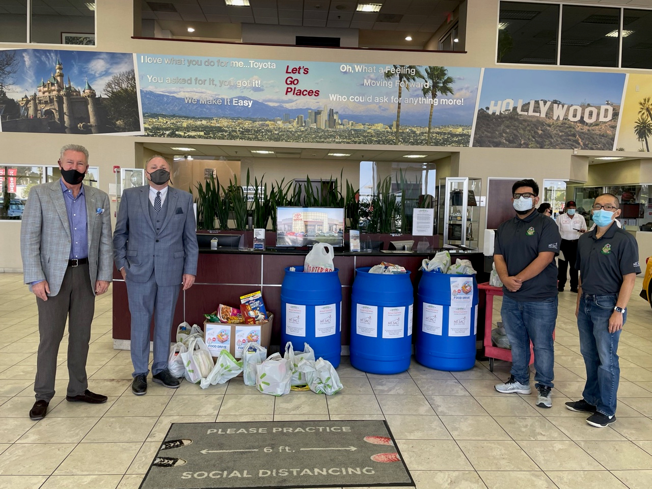 Staff pick up Toyota Puenta Hills food donations
