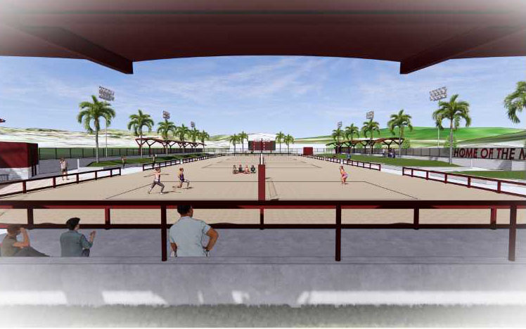 Upcoming Beach Volleyball facility rendering