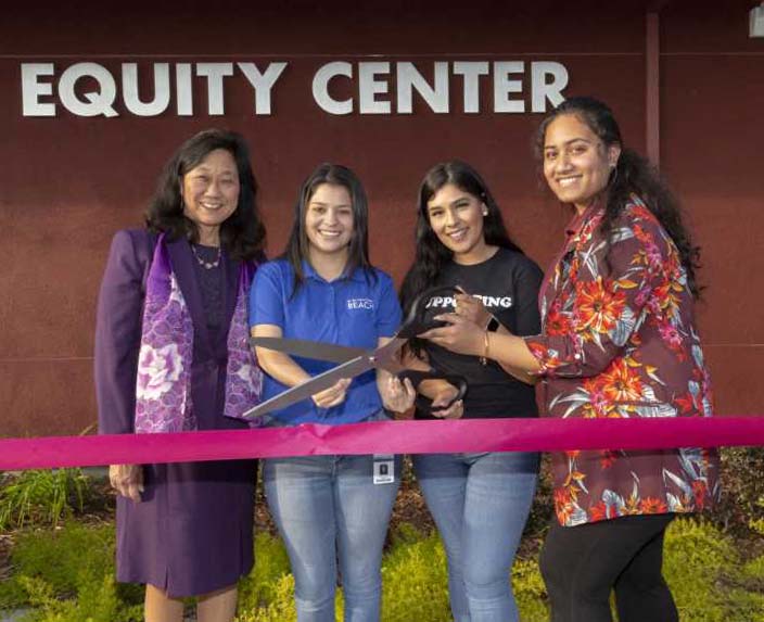 Audrey with students at Equity Center opening in 2019 - photo by Jeffrey George
