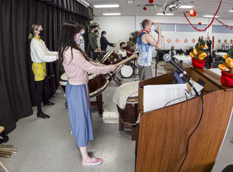 Students join Taiko Drum group