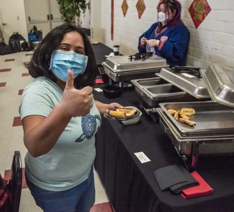 Student gets lunch