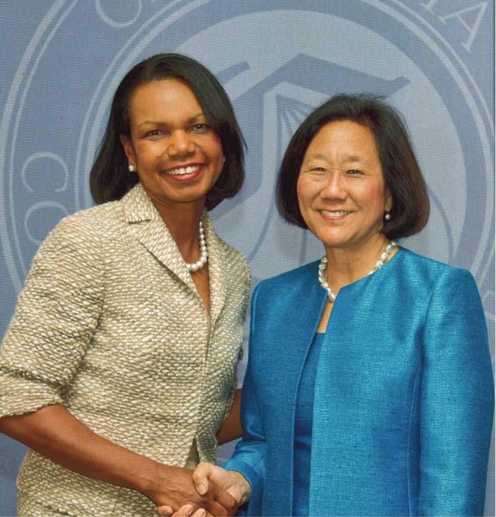 Condoleeza Rice (L) with Audrey