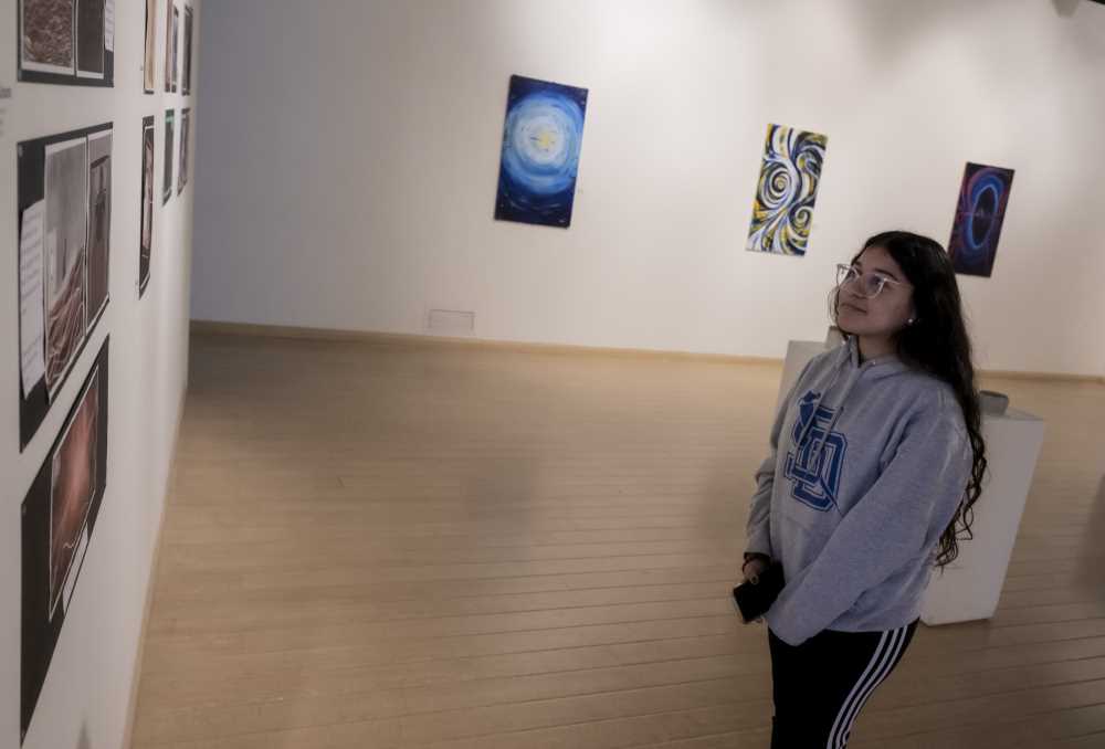 Kimberly Barbosa looks at the art