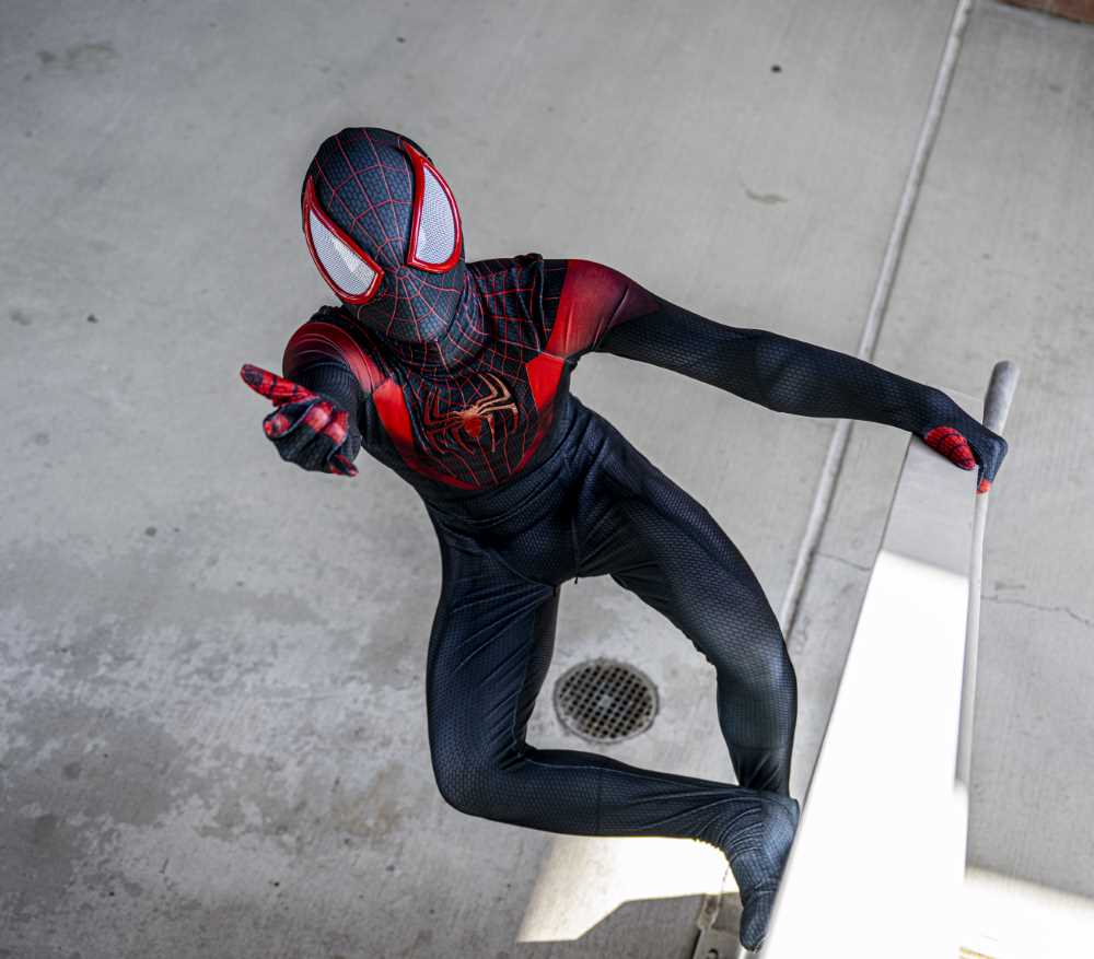 Student dressed as Spiderman