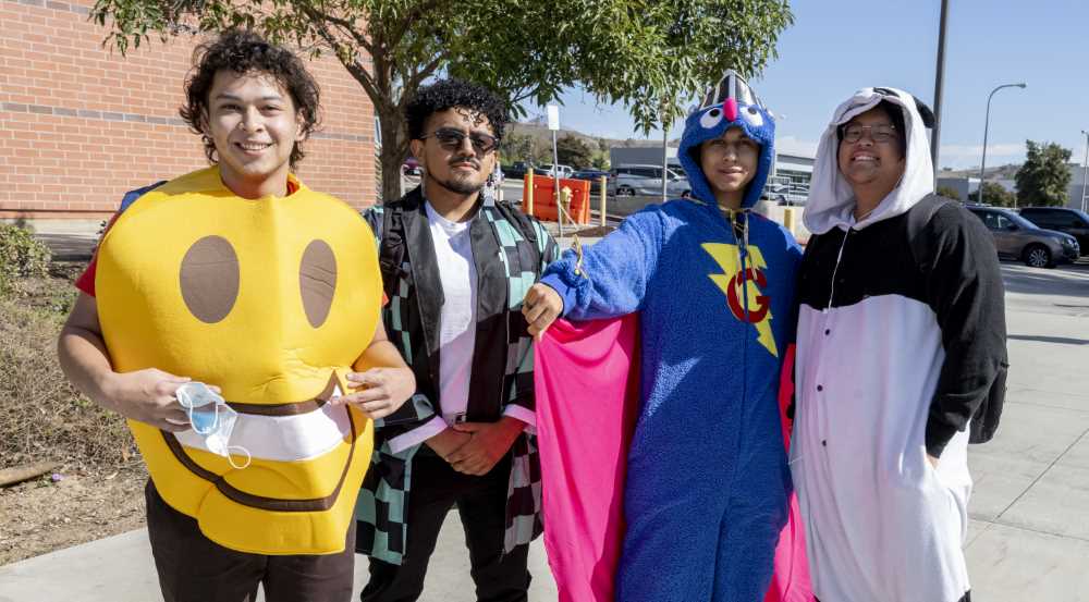 Students dressed up for Halloween