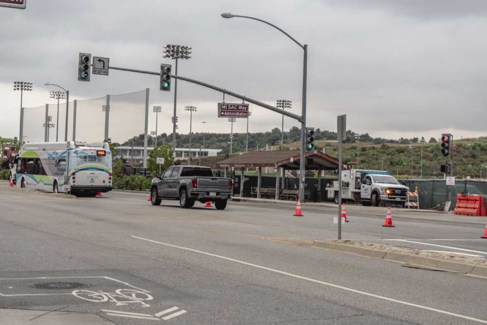 Now-closed bus stop on eastbound Temple Ave. / Mt. SAC Way