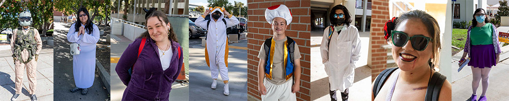 Students in costume montage