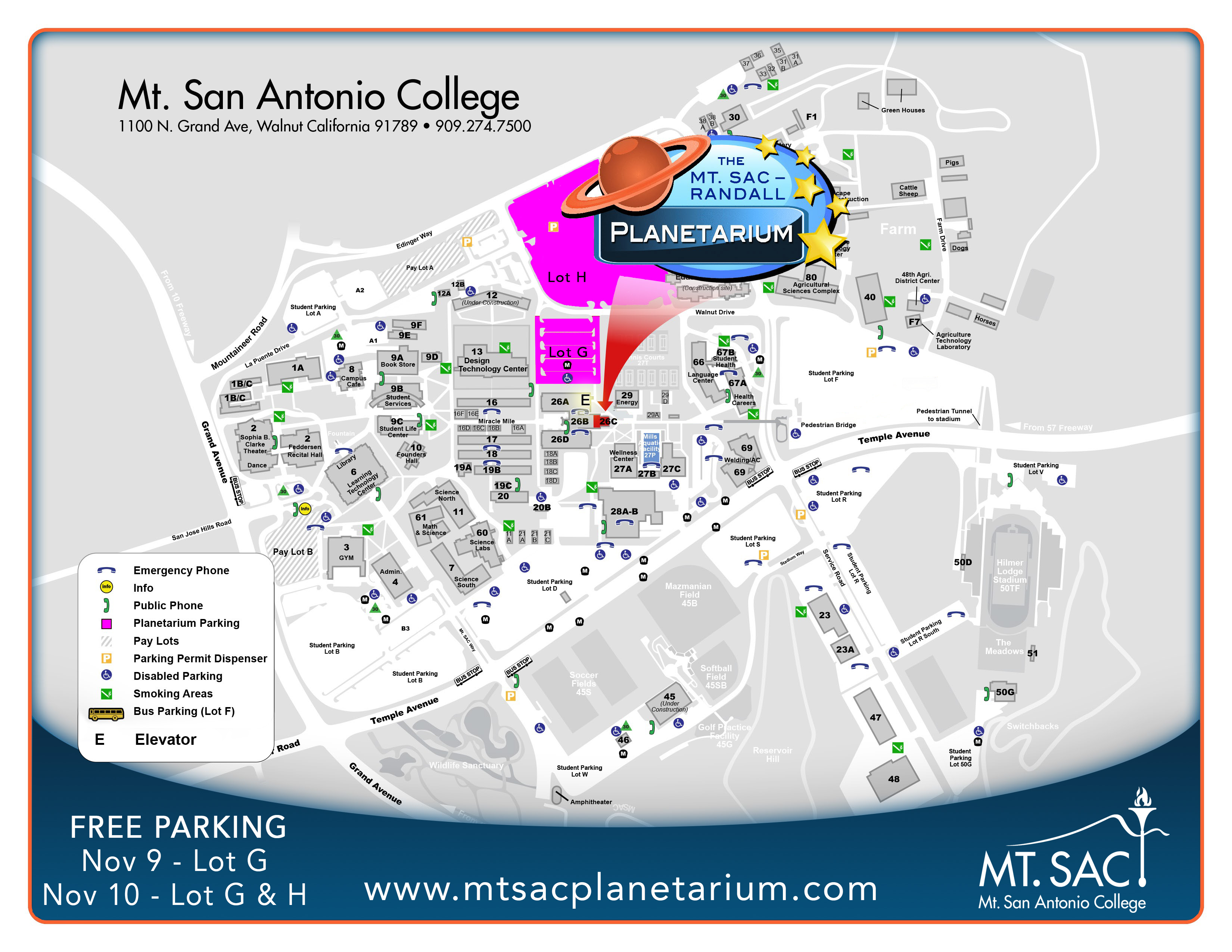 50th Anniversary Parking Map
