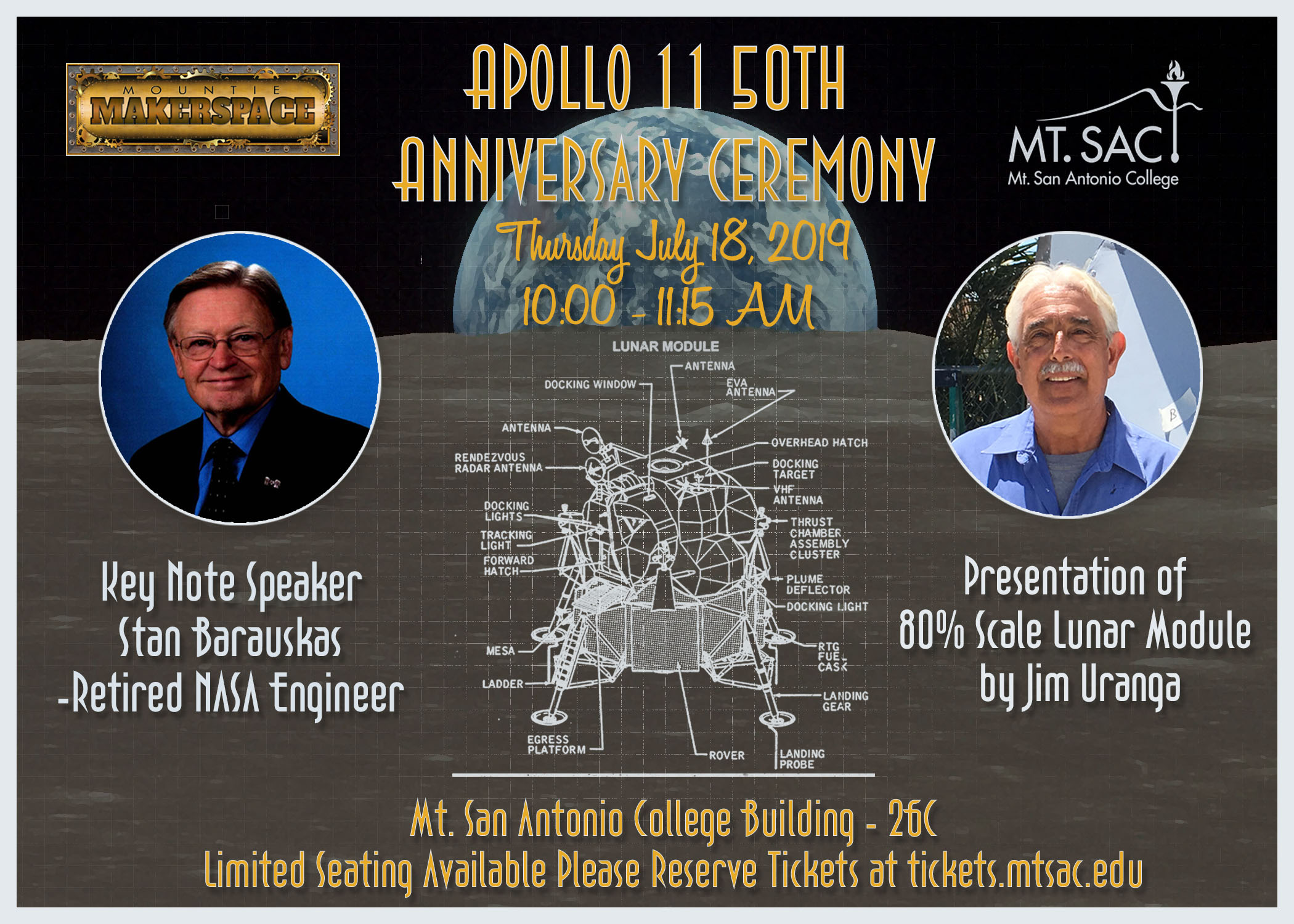 Lunar Module Ribbin Cutting Ceremony 10:00 AM