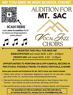 Audition Information for Vocal Jazz Groups