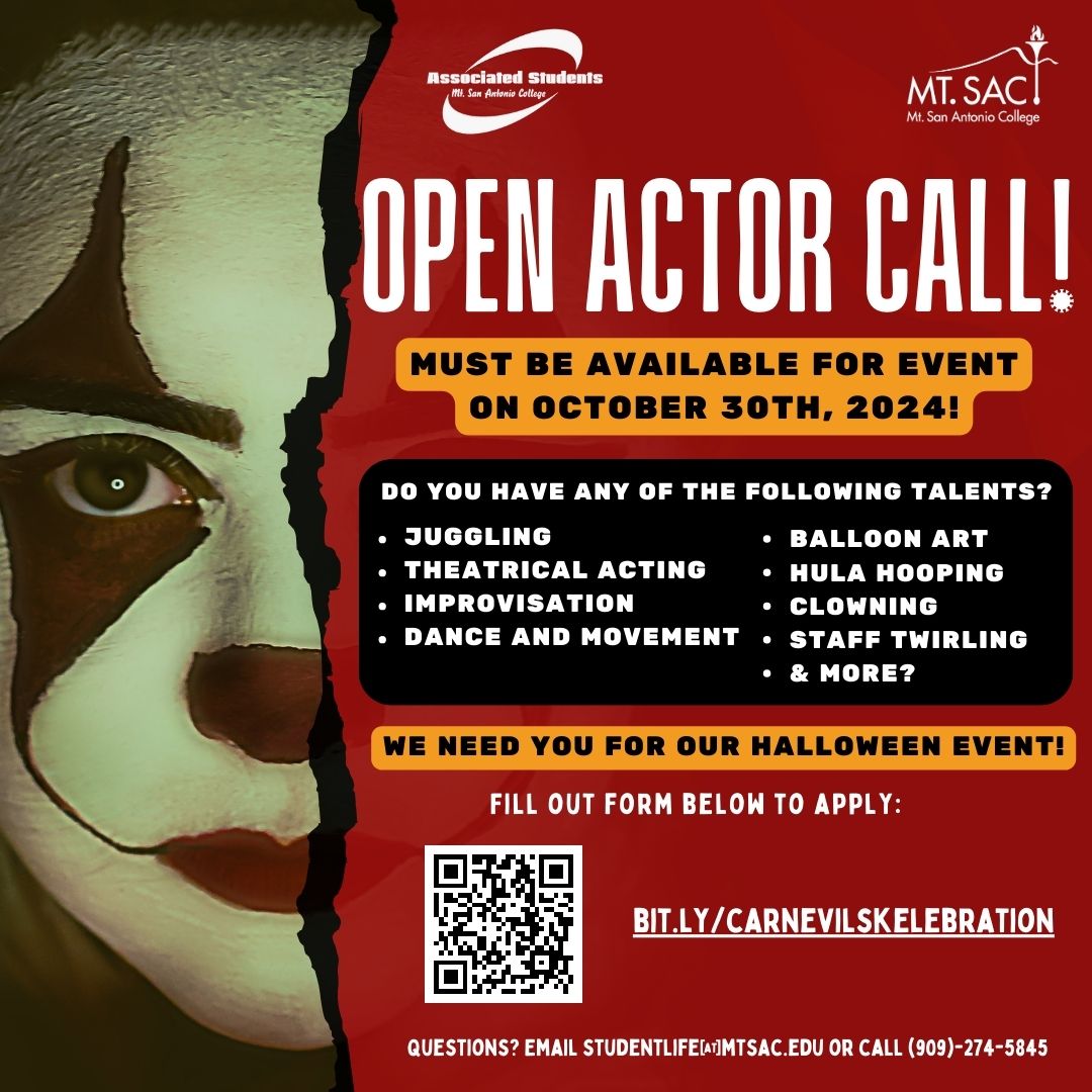 A.S. Halloween Event Looking for Volunteer Actors