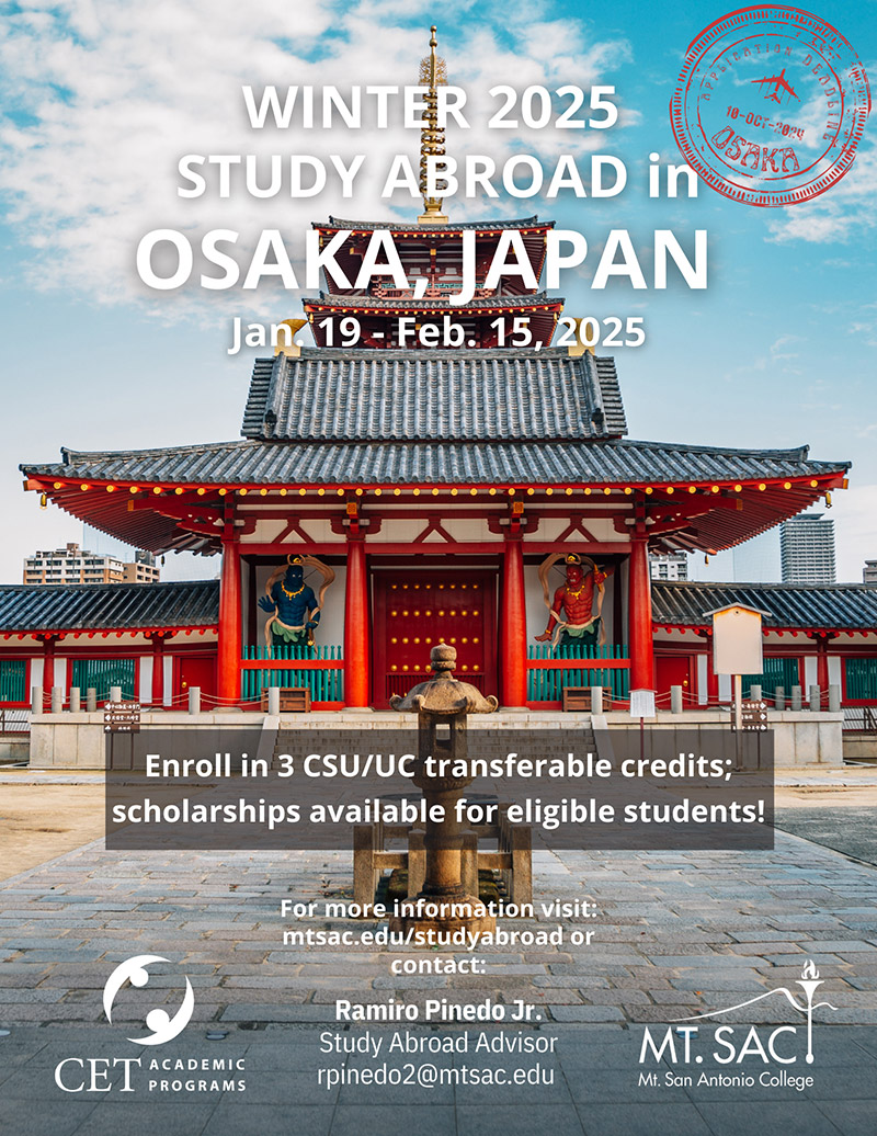 Study Abroad in Osaka, Japan for Winter 2025