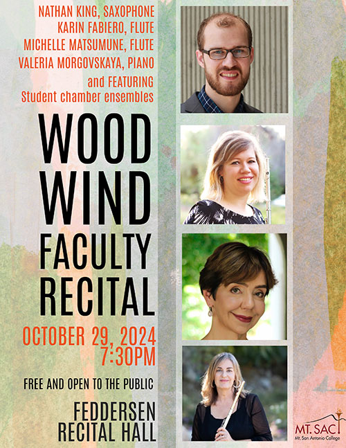 Woodwind Recital at Feddersen Recital Hall Tuesday, October 29th