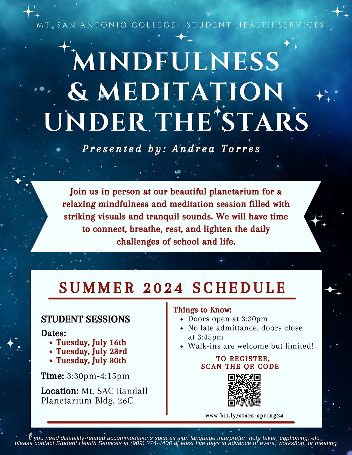 Mindfulness and Meditation Under the Stars