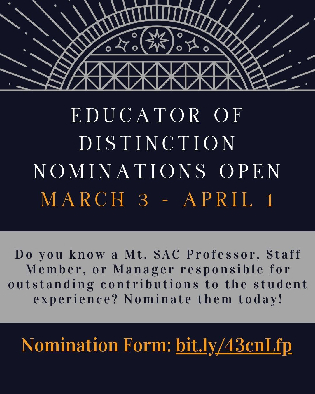 Nominate an Educator of Distinction Today!