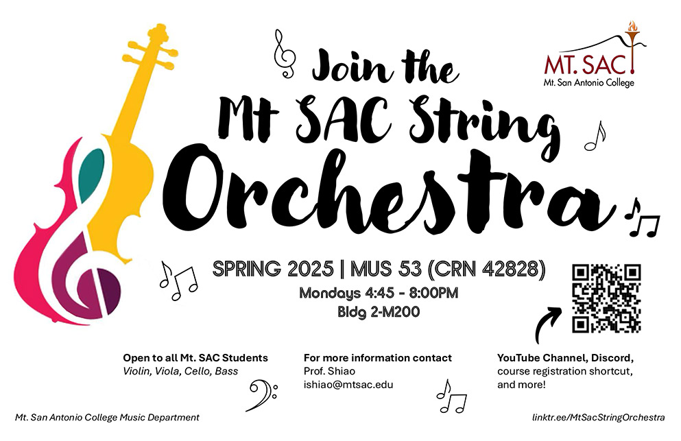 Join the Mt SAC String Orchestra
