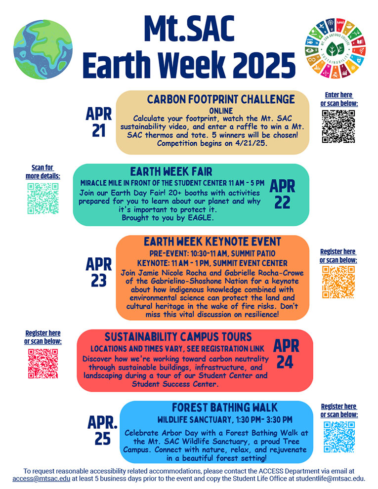 Mt SAC Earth Week 2025