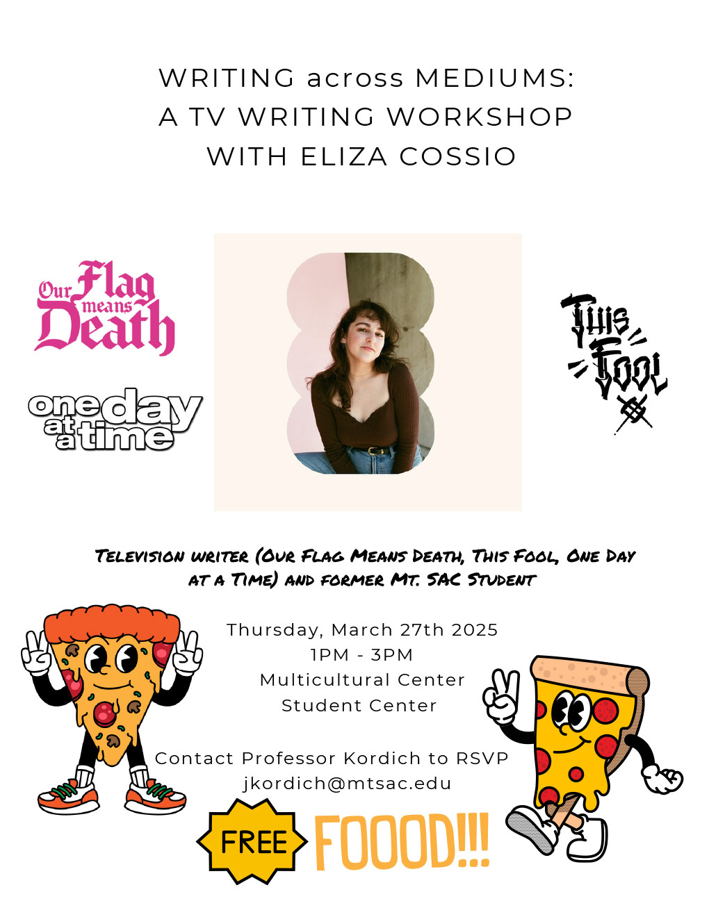 Writing across MEDIUMS: A TV Writing Workshop with Eliza Cossio