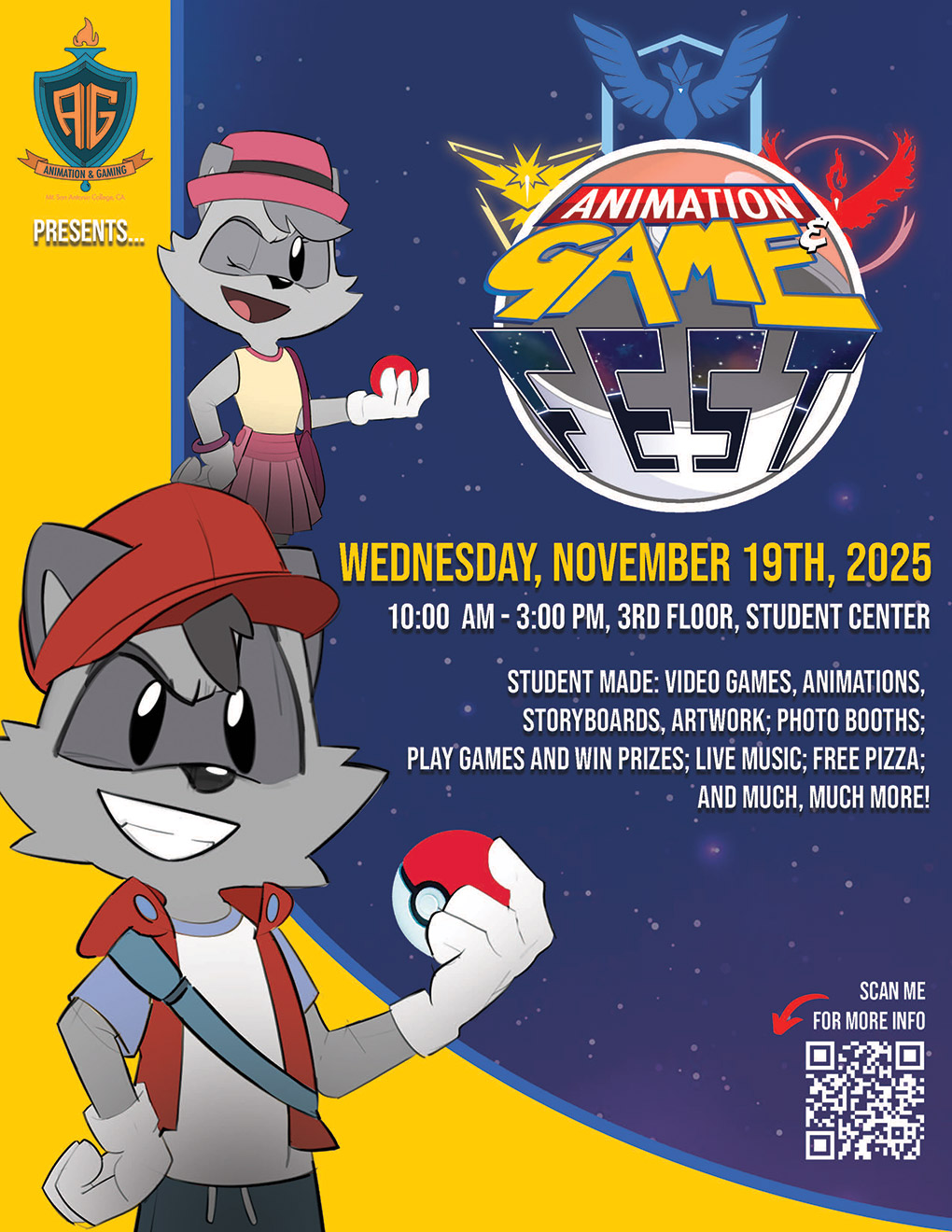 Animation and Gamefest Returns Wednesday, November 19 at the Student Center!