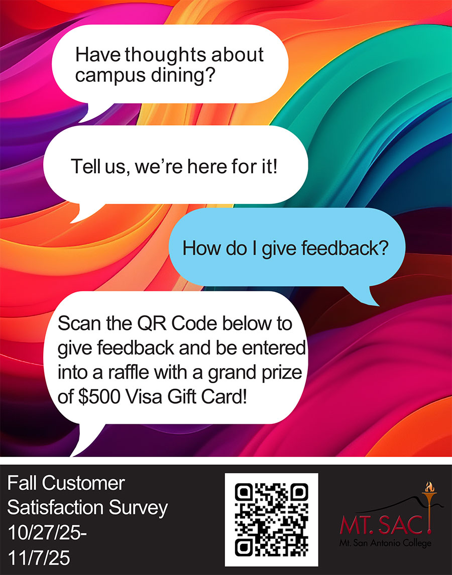Take the Campus Dining Survey for a Chance to Win a $500 Visa Gift Card! Take the Campus Dining Survey for a Chance to Win a $500 Visa Gift Card!