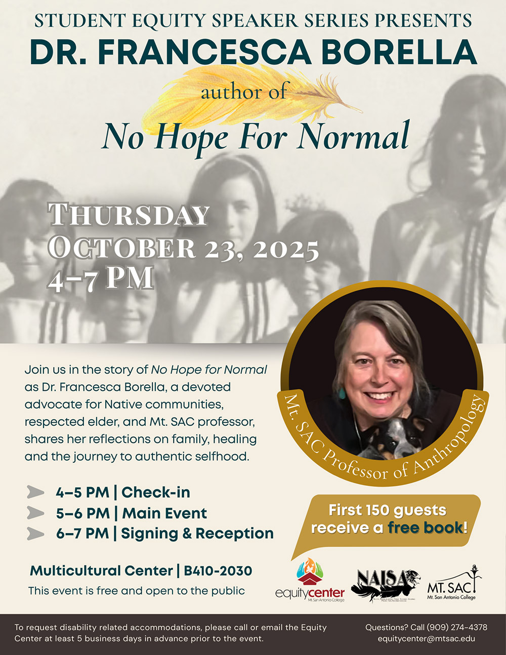 Equity Speaker Series: Dr Francesca Borella (Mt. SAC Professor of Anthropology)