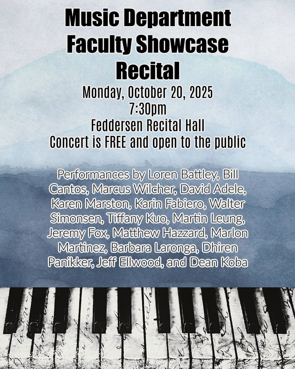 Faculty Recital! Monday October 20th