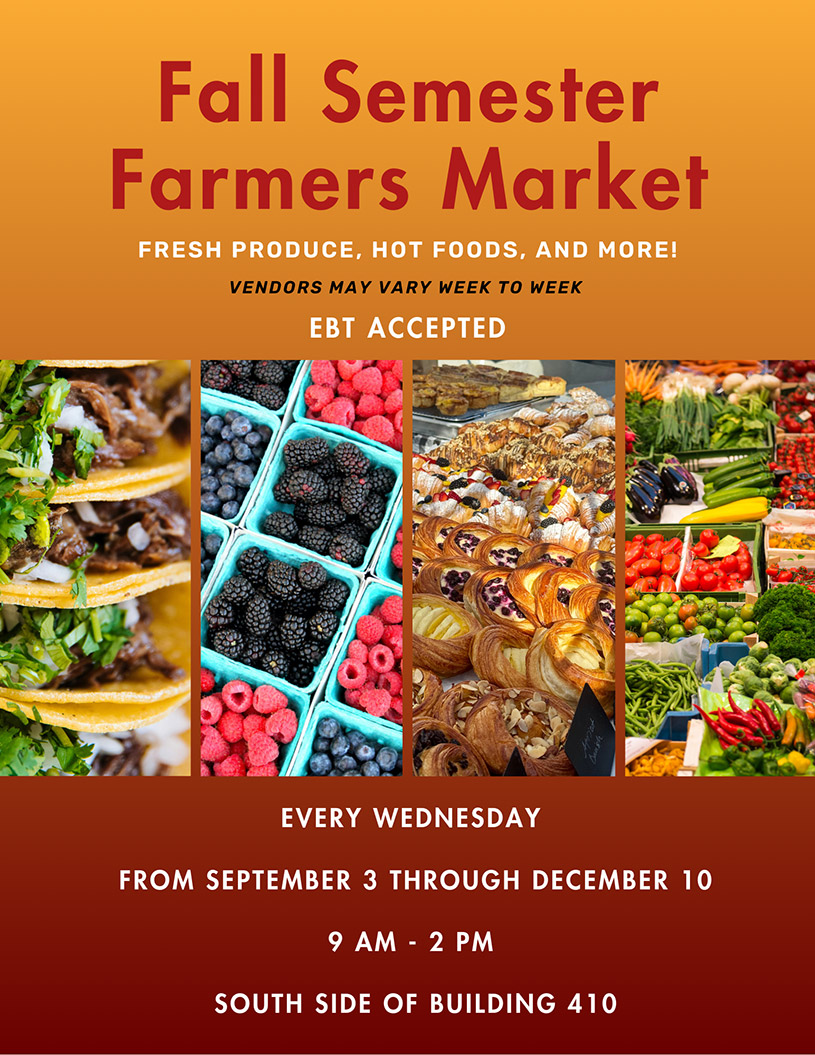 Weekly Farmers Market at Building 410 