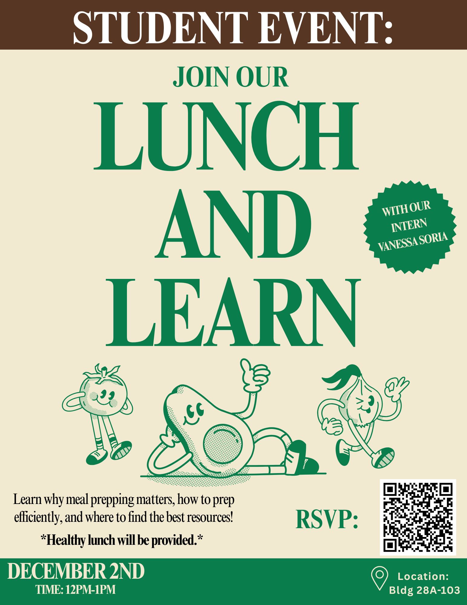 STUDENT EVENT Lunch and Learn (meal prepping ideas)